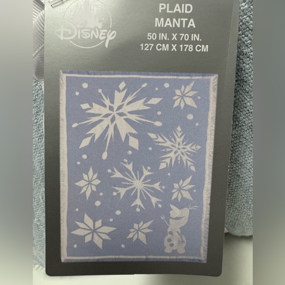 Disney Frozen Throw Plaid Manta, NWT - Picture 2 of 3